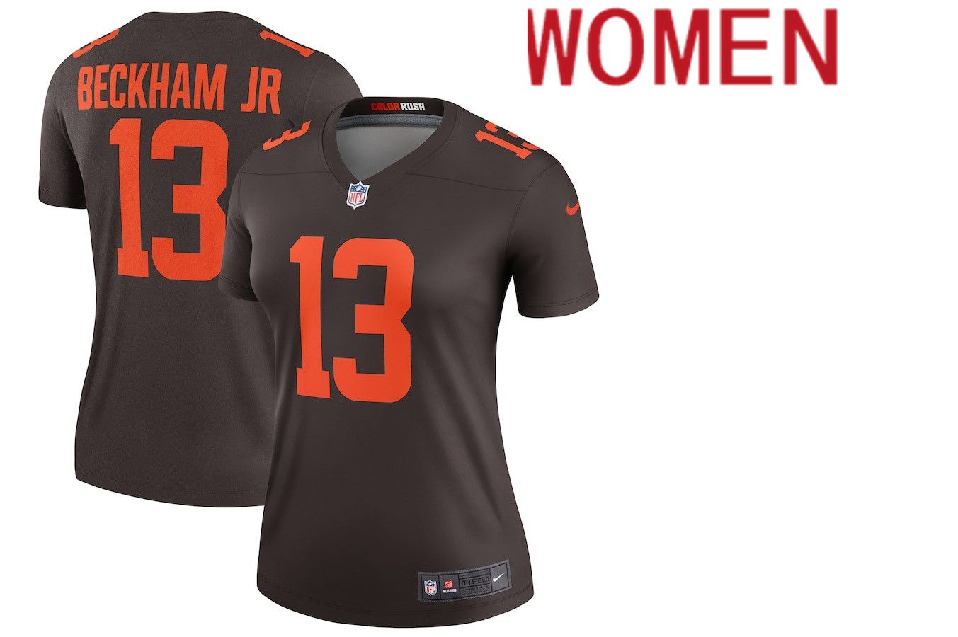 Women Cleveland Browns #13 Odell Beckham Jr. Nike Brown Alternate Legend NFL Jersey->women nfl jersey->Women Jersey
